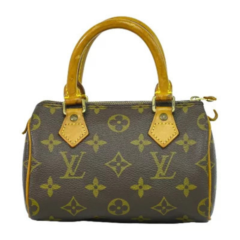 Louis Vuitton LV Speedy Monogram Pouch Canvas Leather Brown